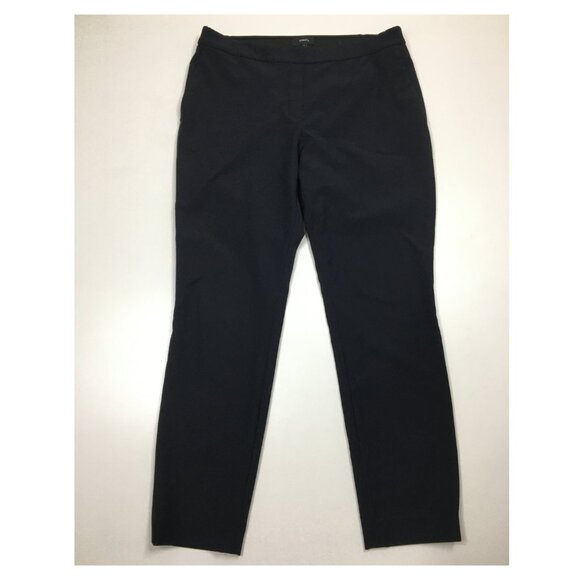 THEORY Thaniel Kennett Dark Blue Pull On Ankle/Cropped Dress Pant